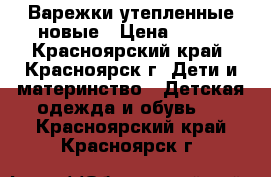 Варежки утепленные новые › Цена ­ 300 - Красноярский край, Красноярск г. Дети и материнство » Детская одежда и обувь   . Красноярский край,Красноярск г.